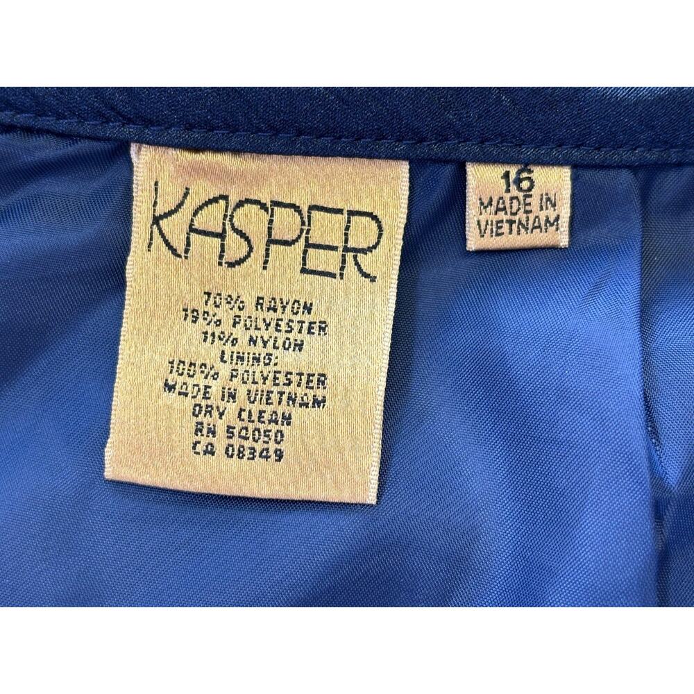 Kasper Straight Pencil Skirt Womens Size 16 Blue Knee-Length Casual Career - Picture 3 of 6